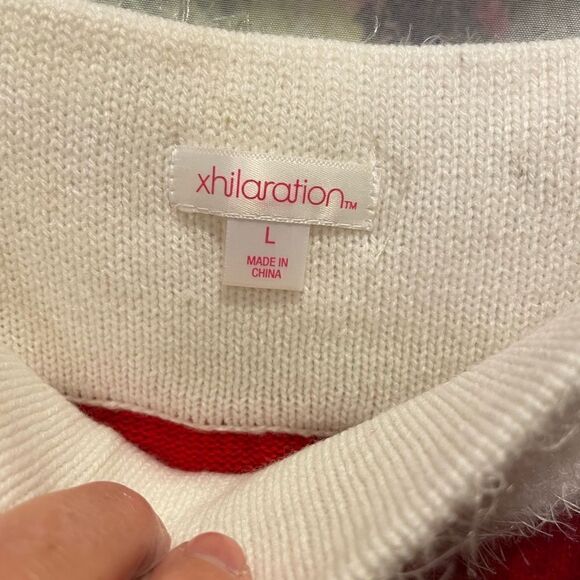 Xhilaration Woman’s Soft Sext Off The Shoulder Christmas Dress L - Picture 5 of 15